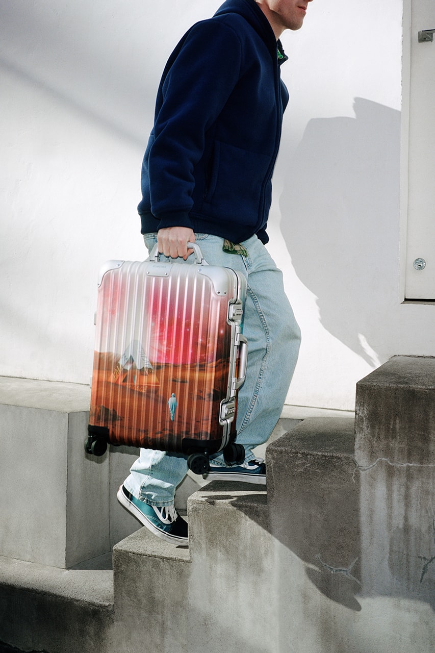 palace skateboard deck rimowa suitcase stickers