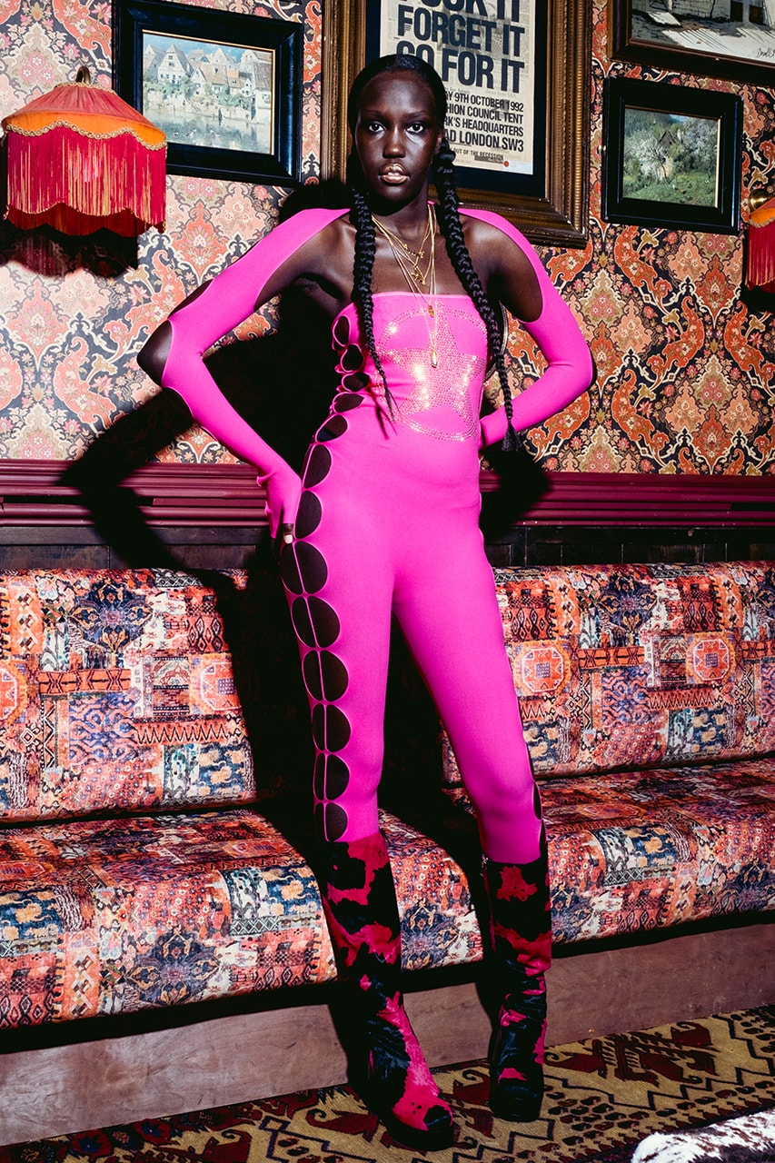 sinead gorey london fashion week saloon strip club models 