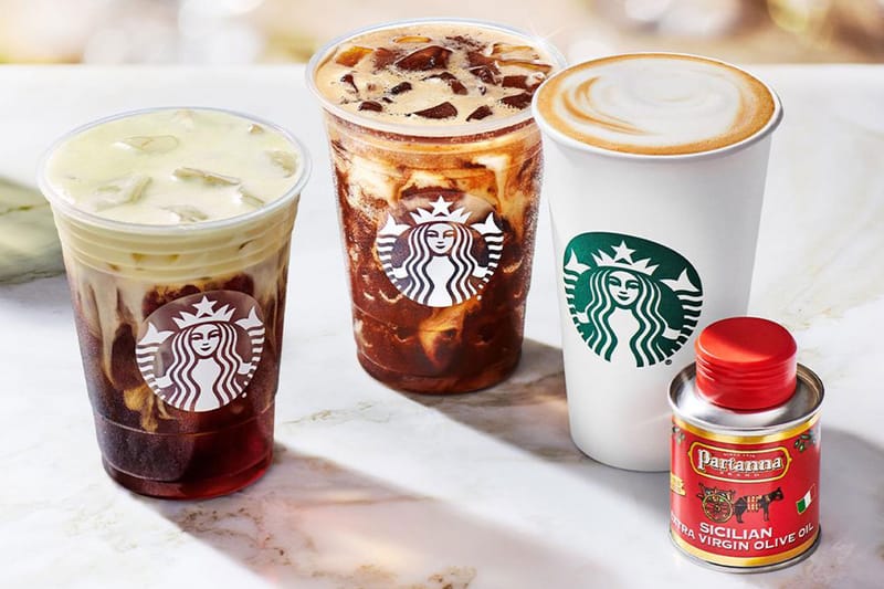 UPDATE: Starbucks' New Olive Oil-Infused Coffee Drinks Have Landed