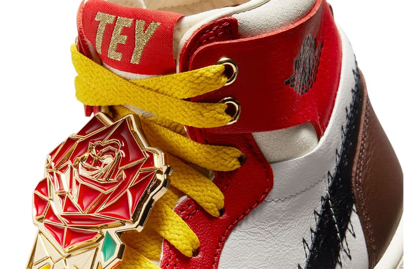 teyana taylor air jordan 1 high sneaker red black