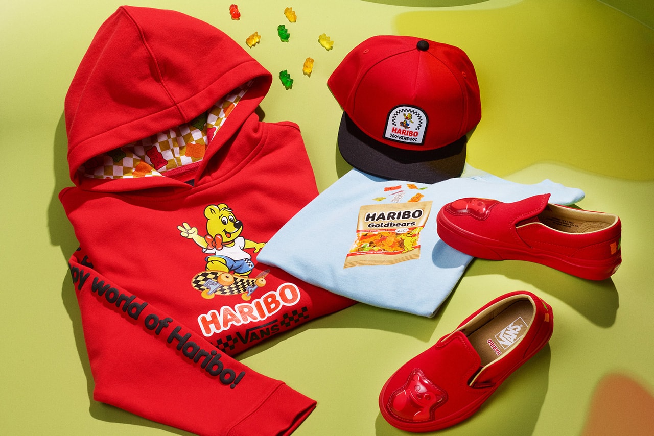 vans haribo collaboration release info sk8-hi old skool slip-on footwear apparel hoodies kids' sneakers