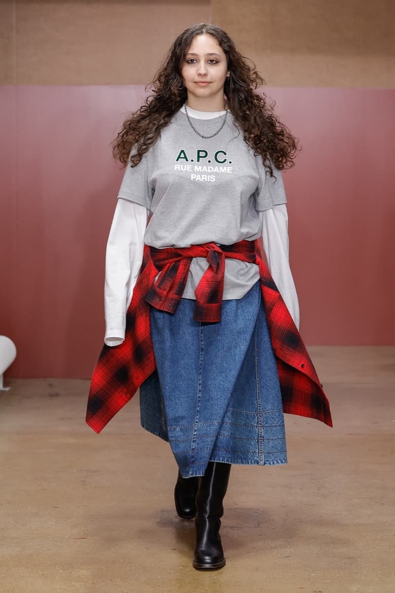 apc runway show france denim students university college