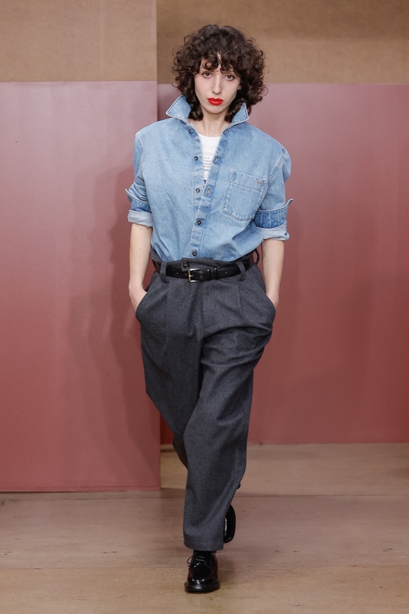 apc runway show france denim students university college