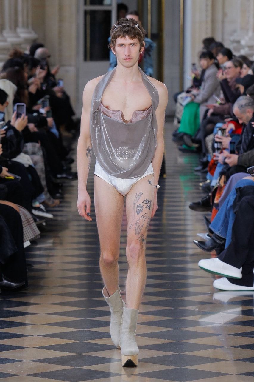 vivienne westwood paris show runway platform boots lace punk skirts