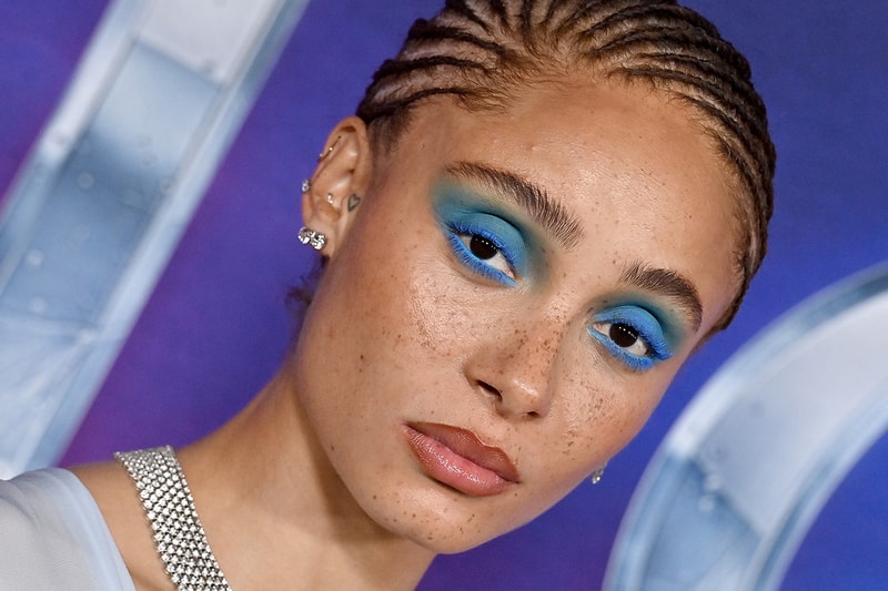 Adwoa Aboah Natural Curl Hairstyle Saint Laurent Paris Fashion Week Photos