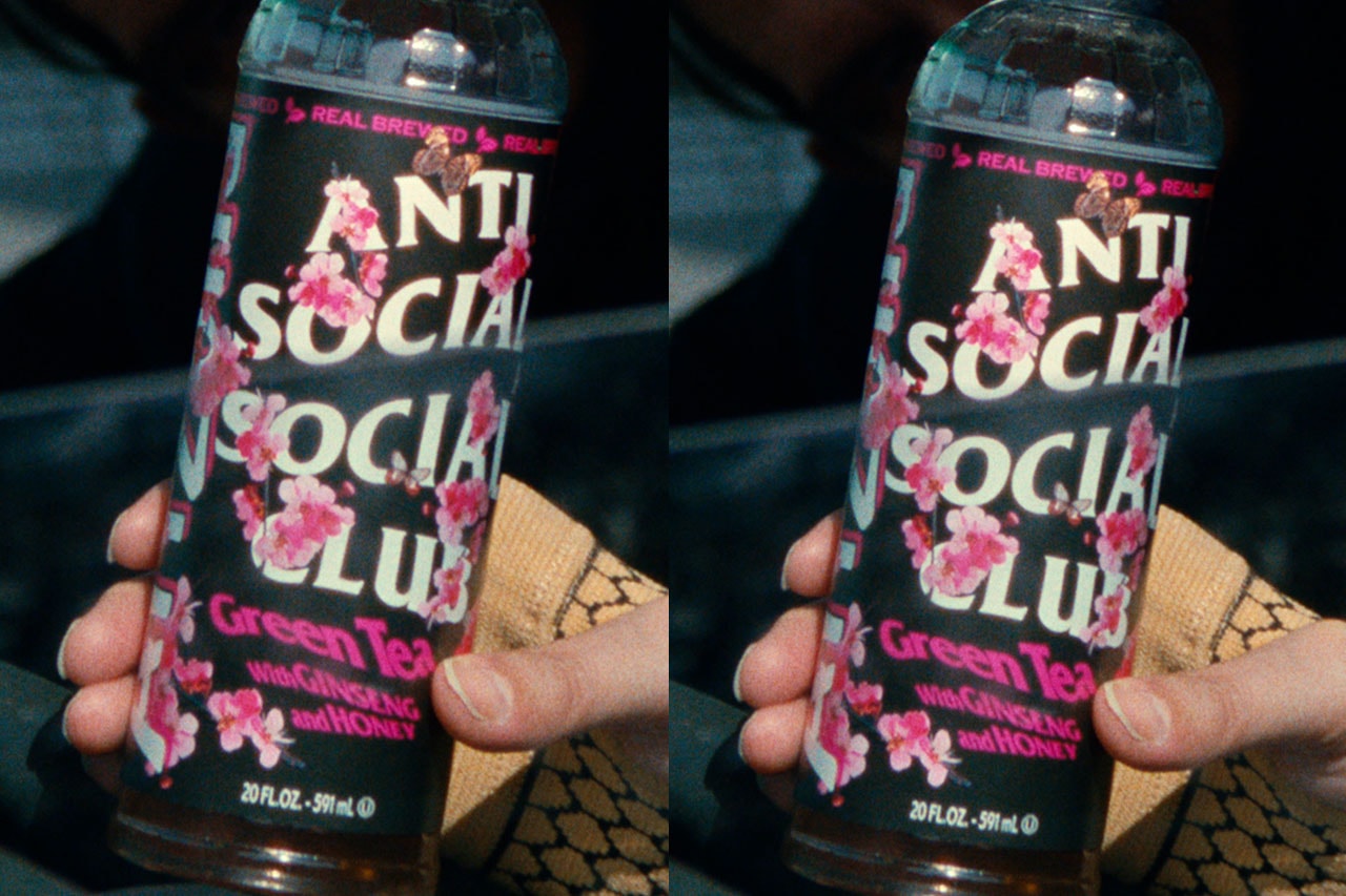 anti social social club arizona iced tea bottle drink collaboration