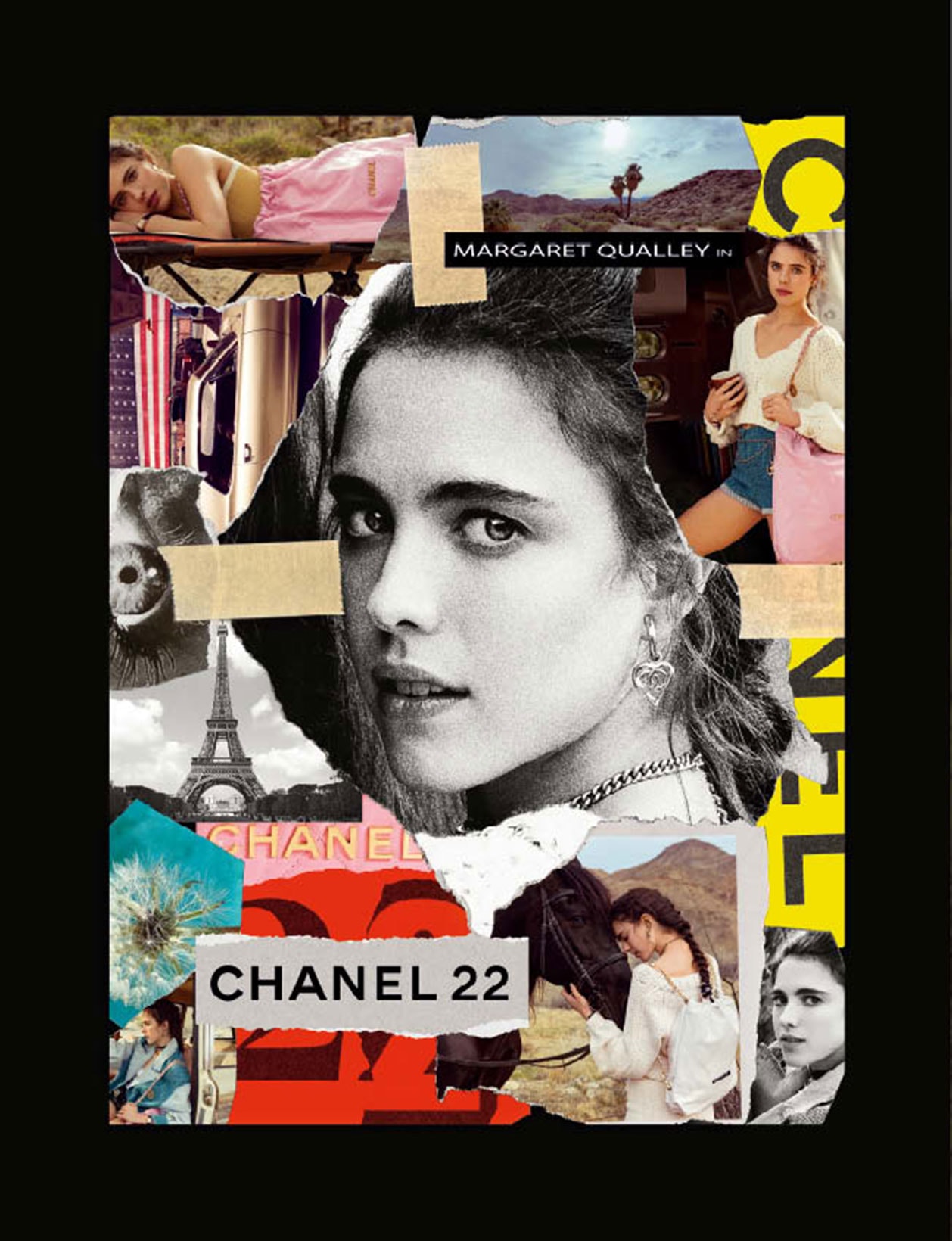 Chanel 22 Handbag Campaign Jennie Blackpink Lily-Rose Depp Whitney Peak Margaret Qualley Images 