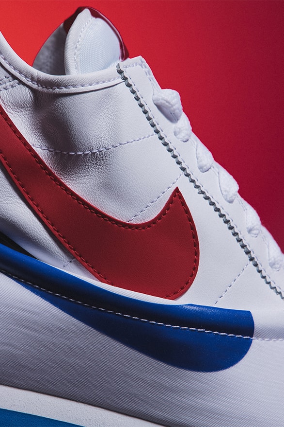 nike cortez clot clotez shoe sneakers blue red white