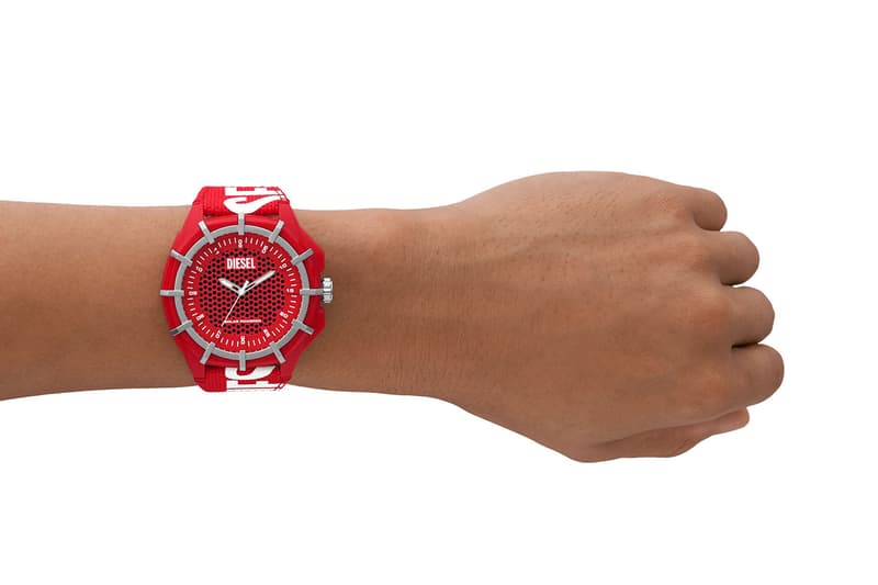 diesel solar red watches timepieces accessories recycled plastic tide ocean