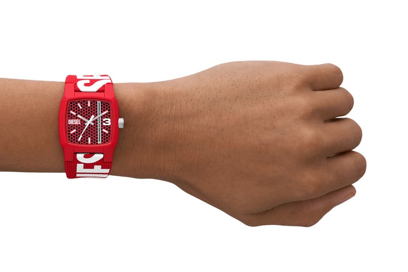 diesel solar red watches timepieces accessories recycled plastic tide ocean