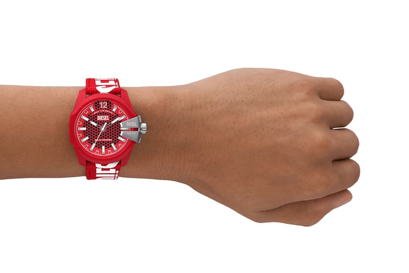 diesel solar red watches timepieces accessories recycled plastic tide ocean