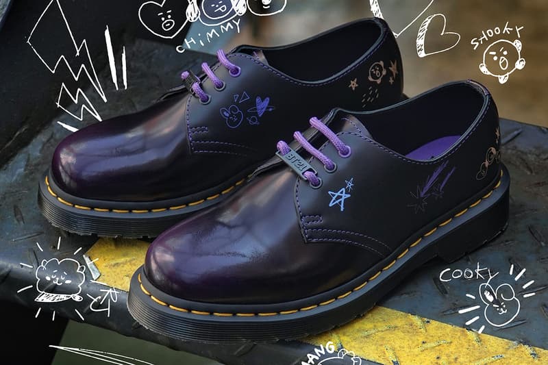 dr. martens bts bt21 spring summer 2023 collaboration footwear 1460 boots 2976 chelsea backpack