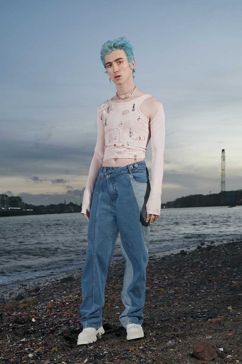 feng chen wang spring summer deconstructed denim