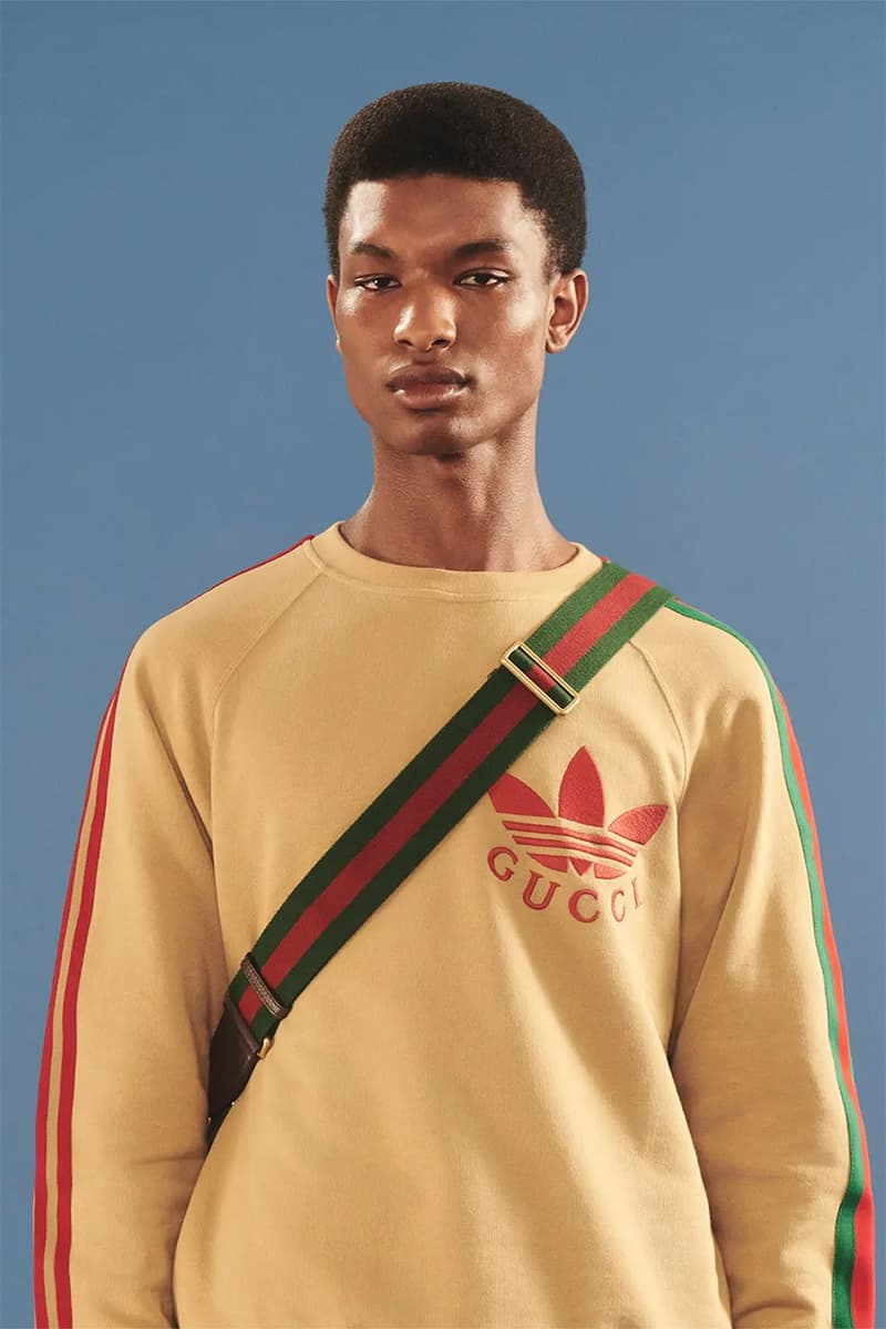 adidas gucci collaboration footwear sneakers slides hats bags