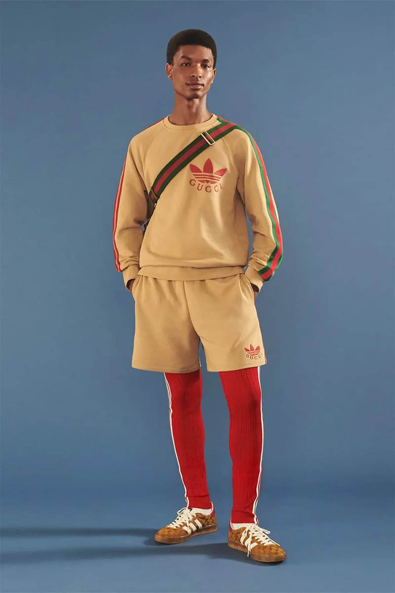 adidas gucci collaboration footwear sneakers slides hats bags