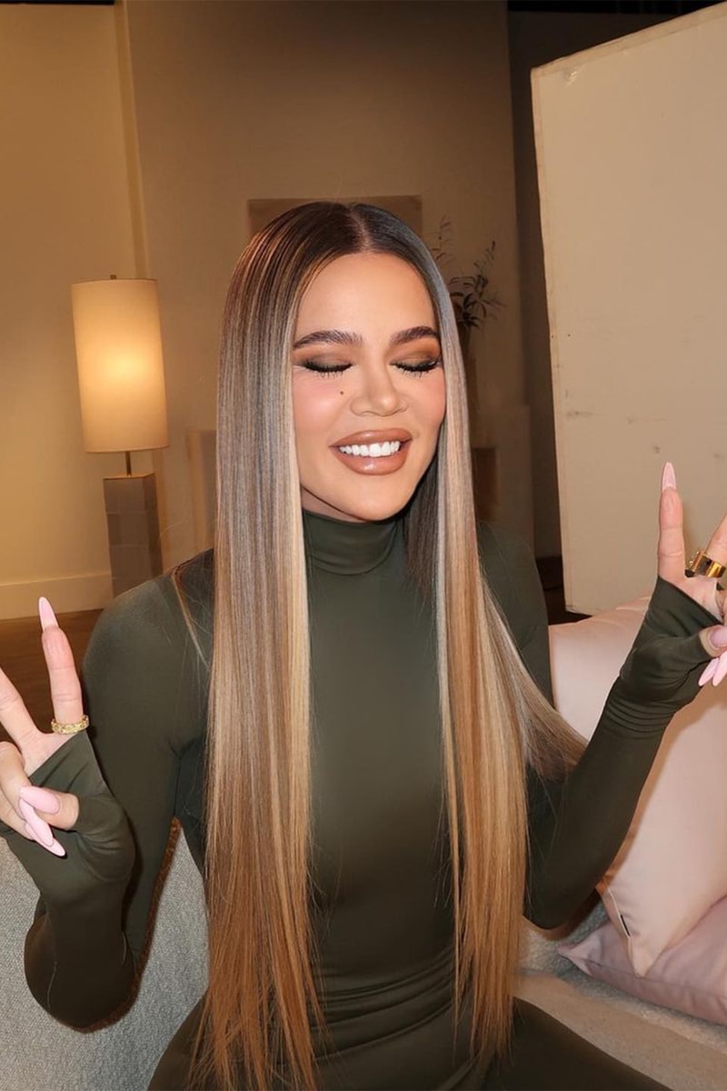 Khloe Kardashian sports a full face of makeup and is ready for the