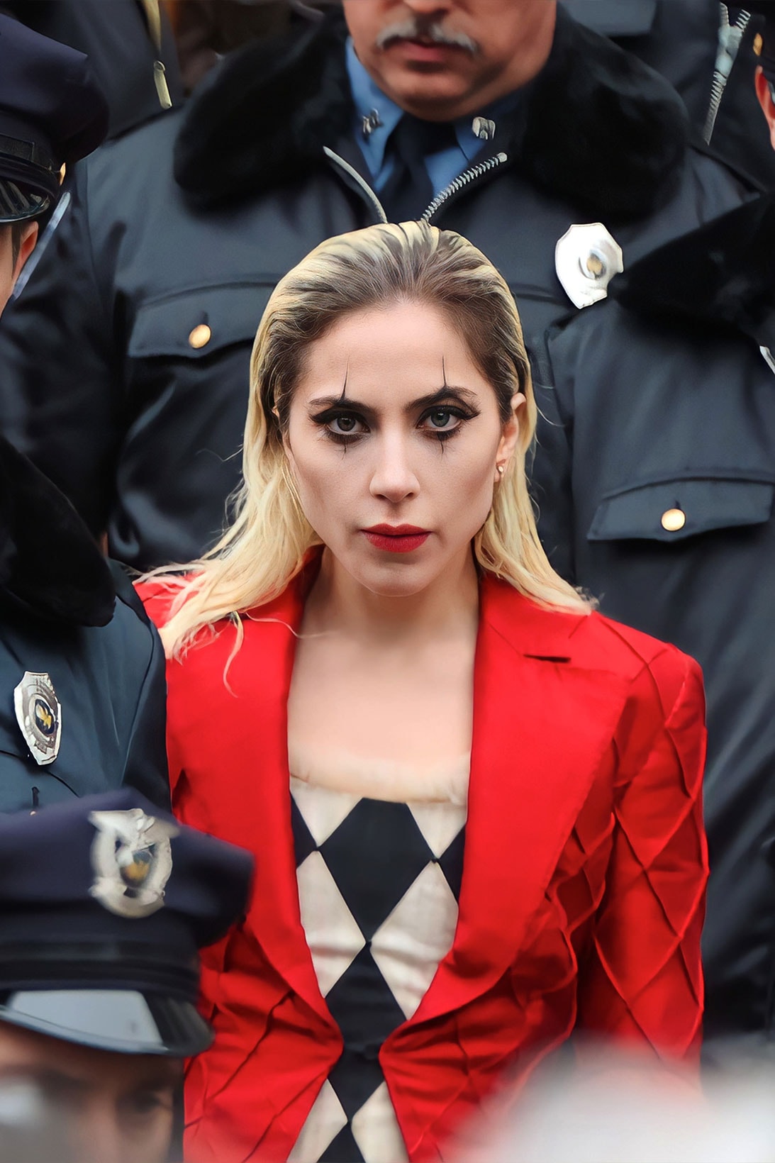 See Lady Gaga in Harley Quinn makeup for Joker: Folie à Deux