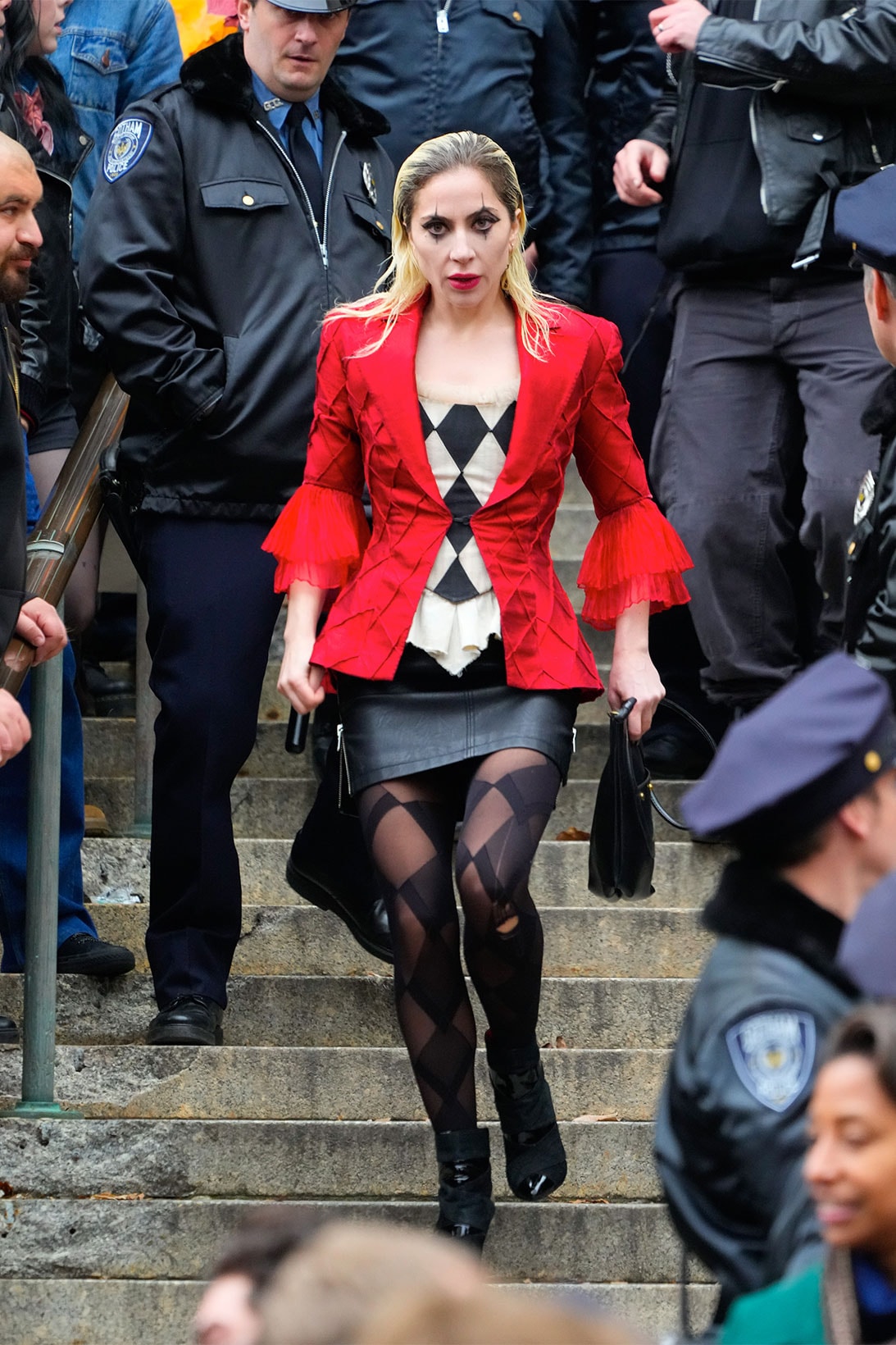Lady Gaga Harley Quinn Joker Folie a Deux Movie Set Images