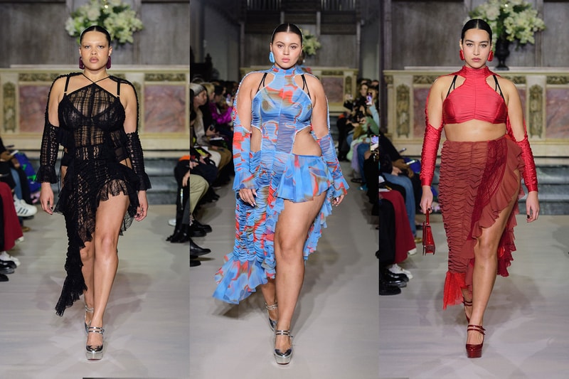 ester manas paris fashion week runway dress lace