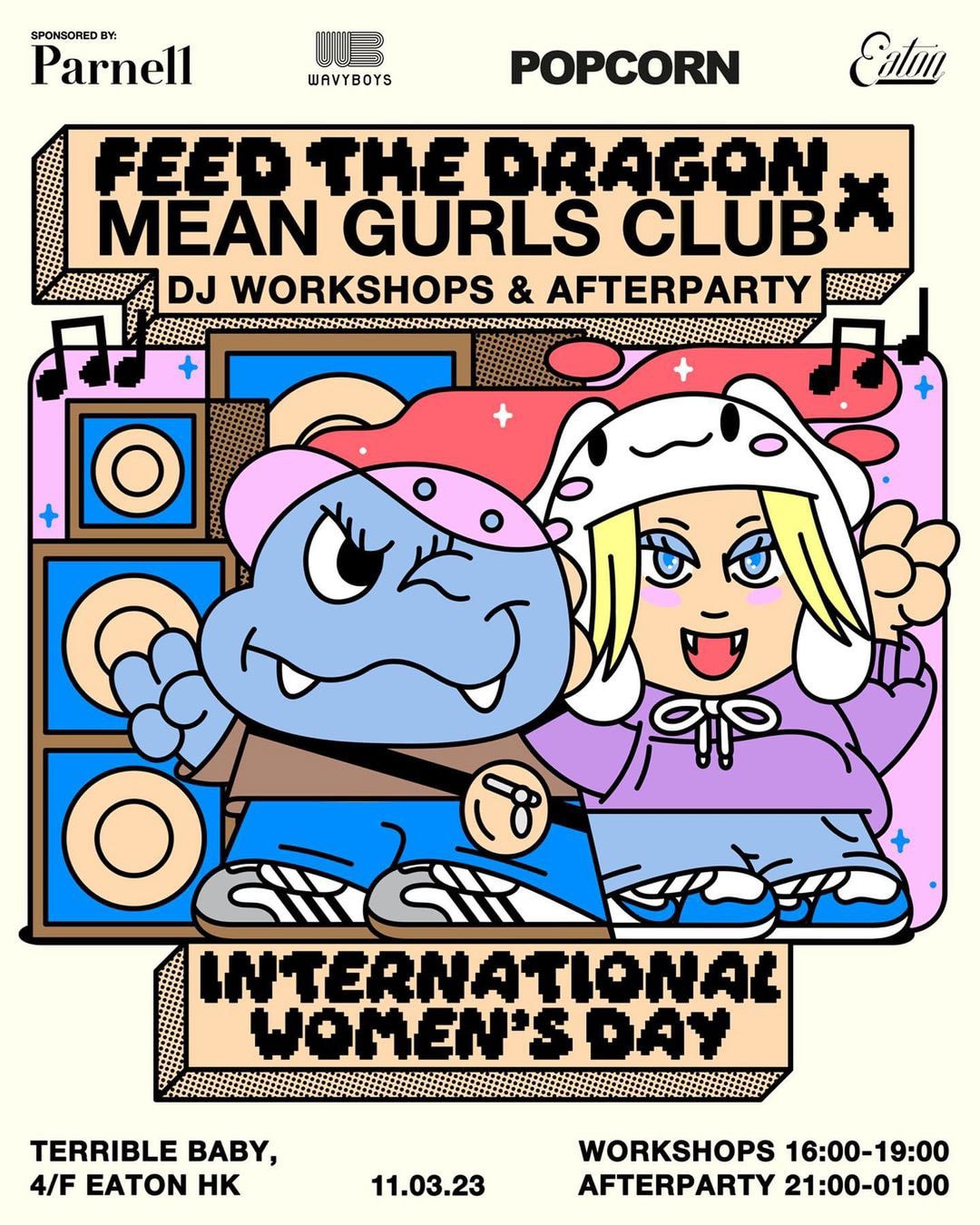 International Women's Day Mean Gurls Club Feed the Dragon Hong Kong Event 