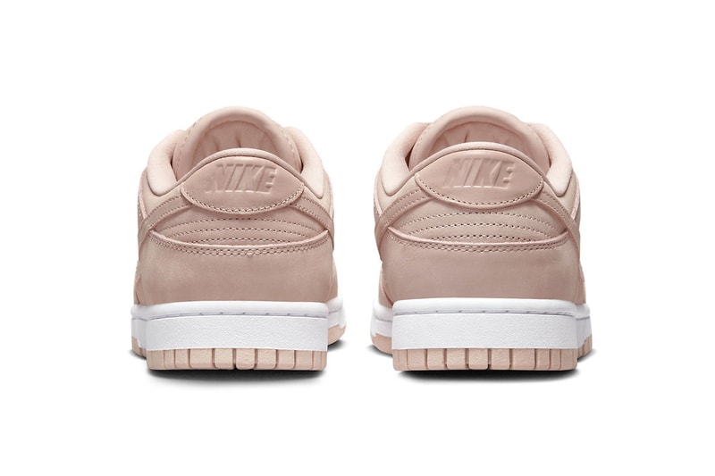Nike Dunk Low PRM Premium Women's Sneakers Coral Pink Release Images Where to buy Pink Oxford