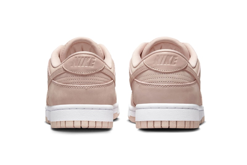 Nike Dunk Low PRM Premium Women's Sneakers Coral Pink Release Images Where to buy Pink Oxford 