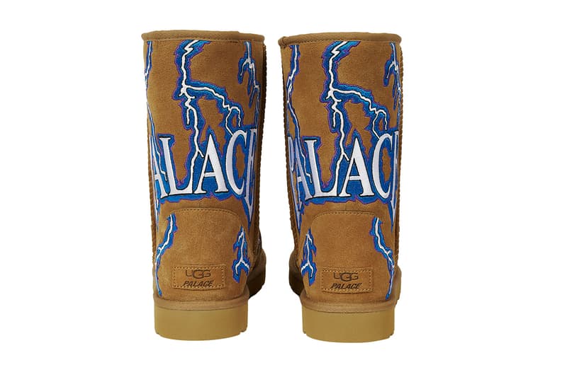 palace ugg boots collaboration brown black blue