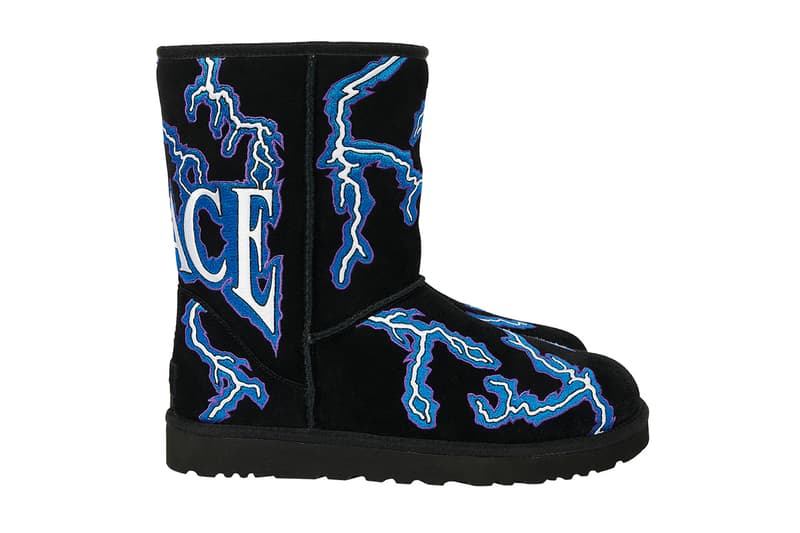 palace ugg boots collaboration brown black blue