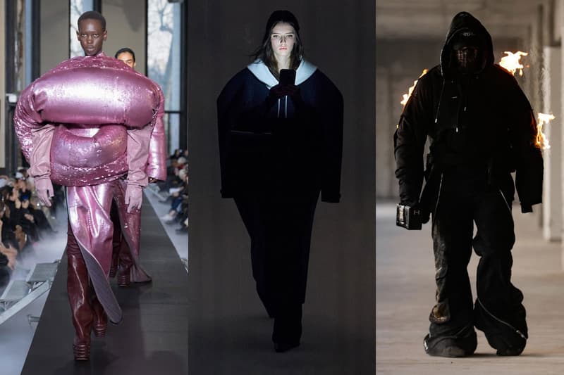 paris fashion week trends rick owens vivienne westwood victoria beckham yproject off-white