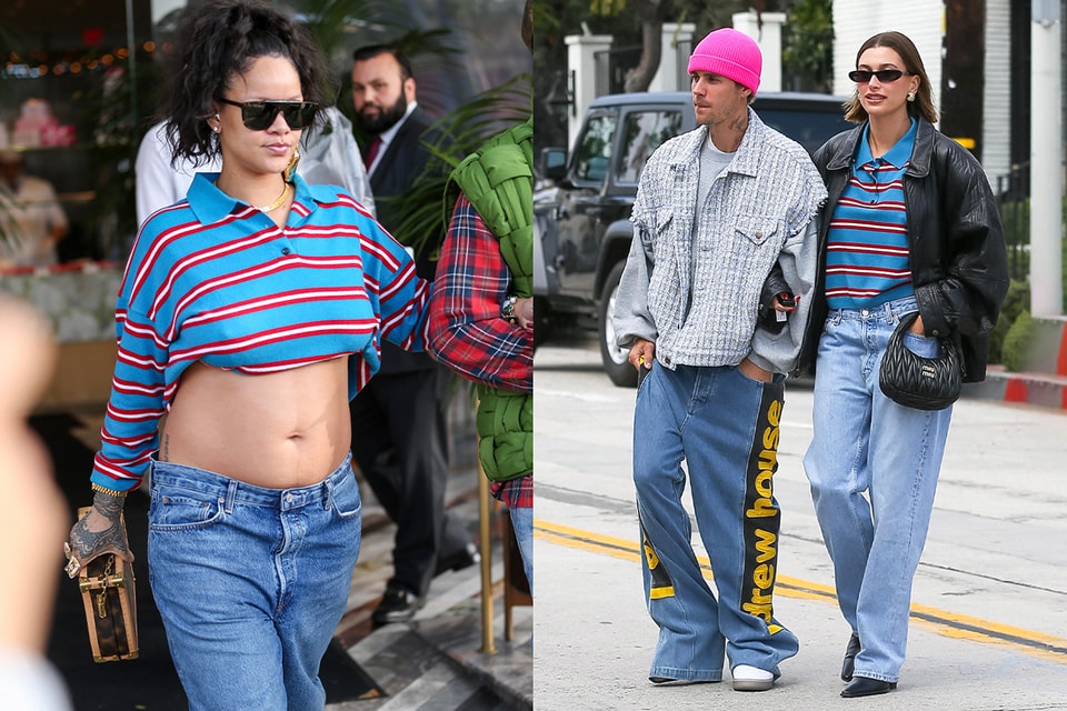 Rihanna And Hailey Bieber Just Had A Matching Style Moment