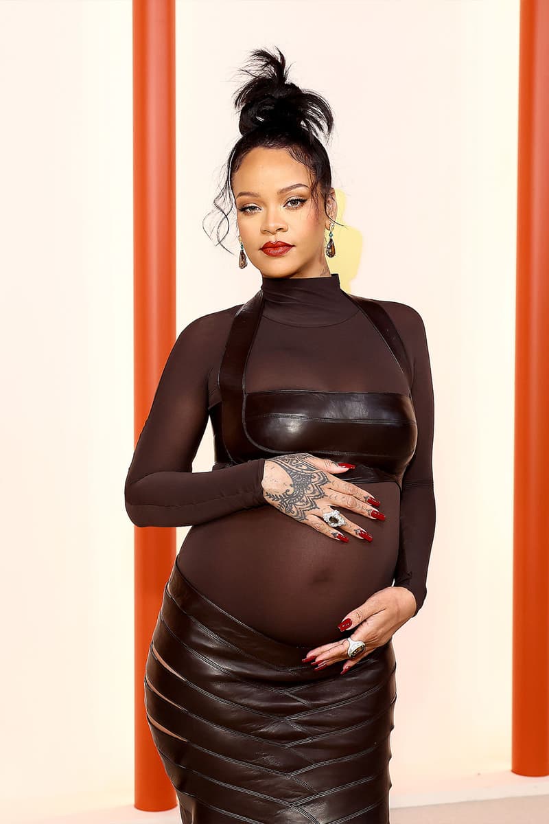 Rihanna 95th Academy Awards Oscars Red Carpet Maternity Look Baby Bump Pregnant