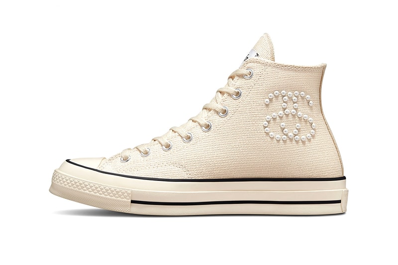 Stussy Converse Chuck 70 Hi Fossil Collaboration Pearl Studs Release Date Images 