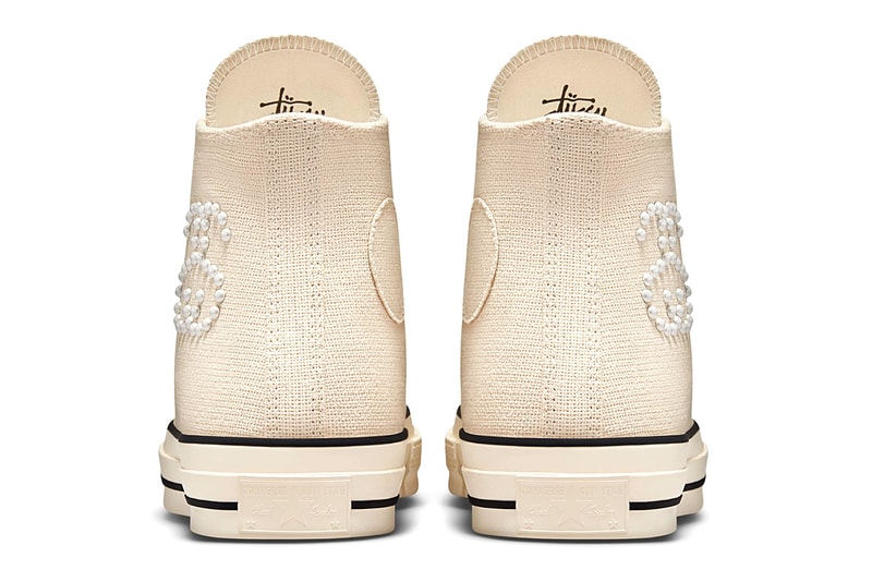 Stussy Converse Chuck 70 Hi Fossil Collaboration Pearl Studs Release Date Images 