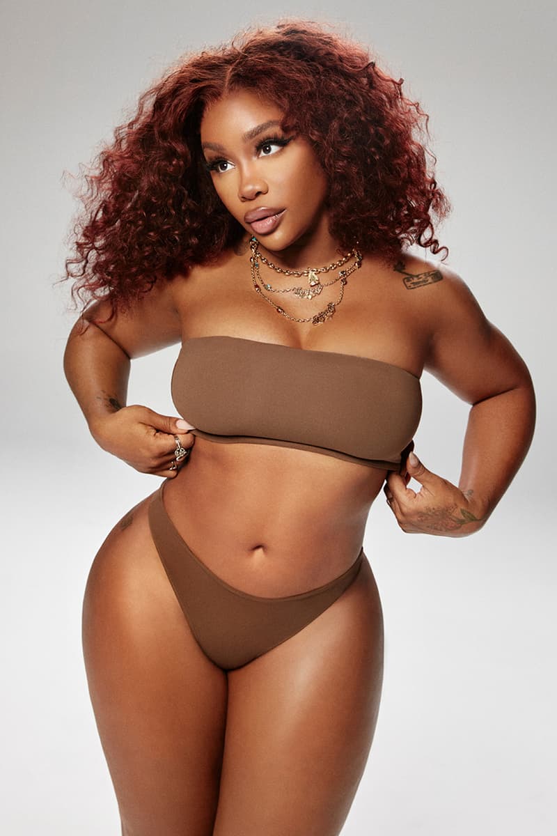 SZA SKIMS fits everybody campaign lingerie bras underwear bodysuits 