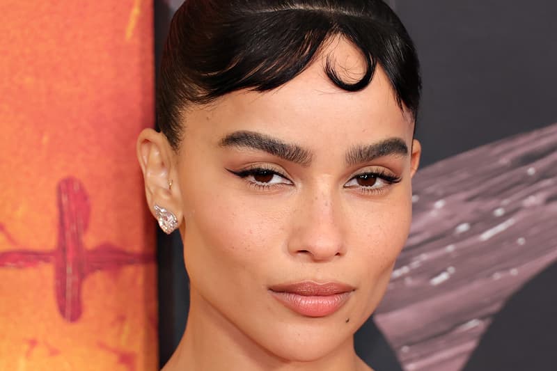 Zoe Kravitz Cornrow Natural Hairstyle Saint Laurent Paris Fashion Week