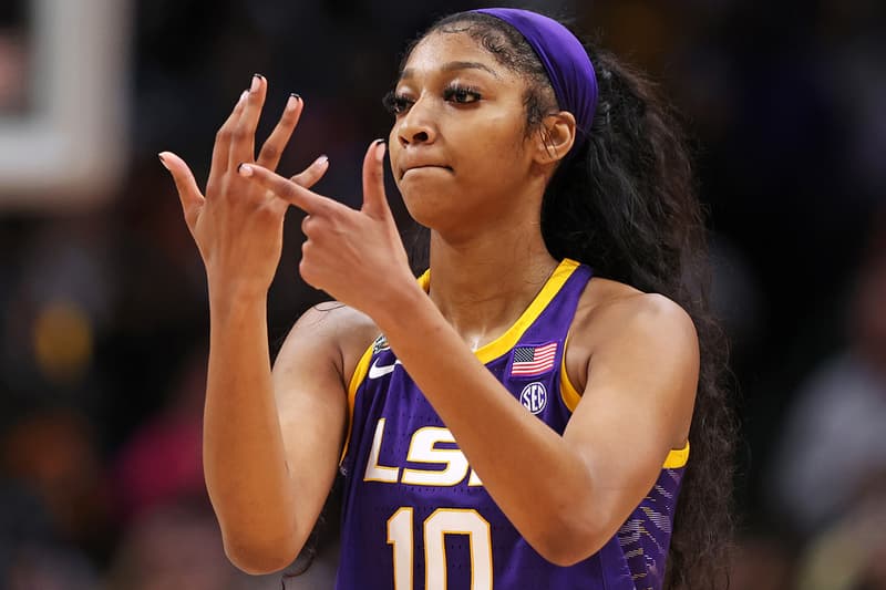 Louisiana State University Angel Reese NCAA Women's Basketball Championship Black Sheer Panythose French Manicure Trend Instagram