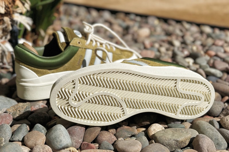 bad bunny adidas sneakers green camo military