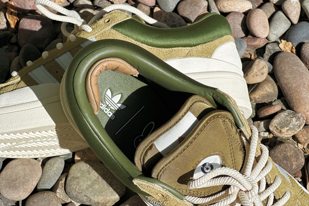 bad bunny adidas sneakers green camo military 