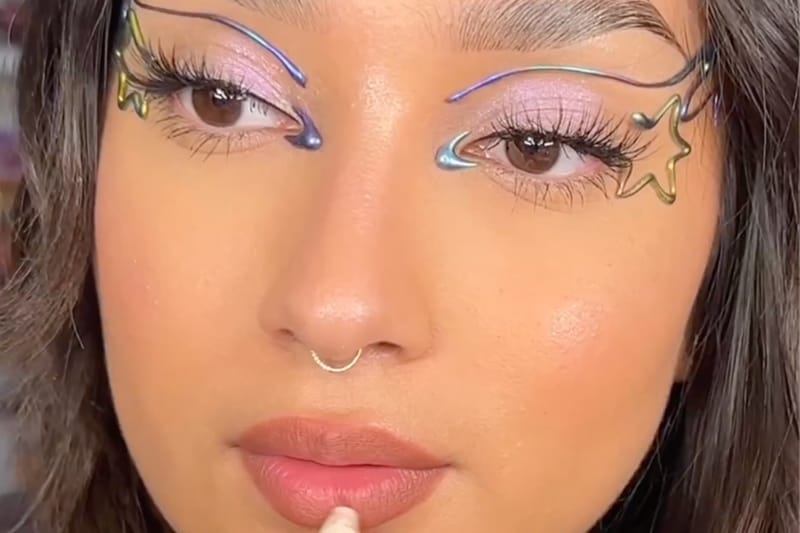 TikTok's #HotGlueGunMakeup Is the Satisfyingly Dangerous Trend We'll Risk It All For