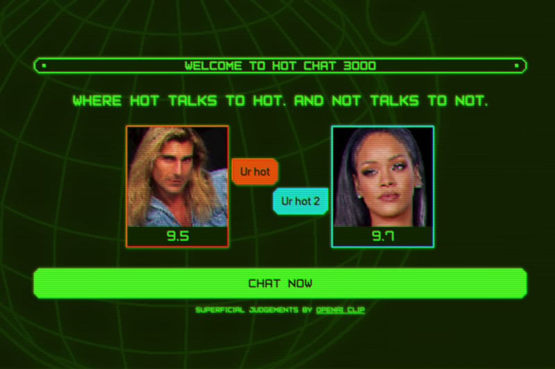 Hot or Not? Let MSCHF's New Online AI Chatroom Be the Judge