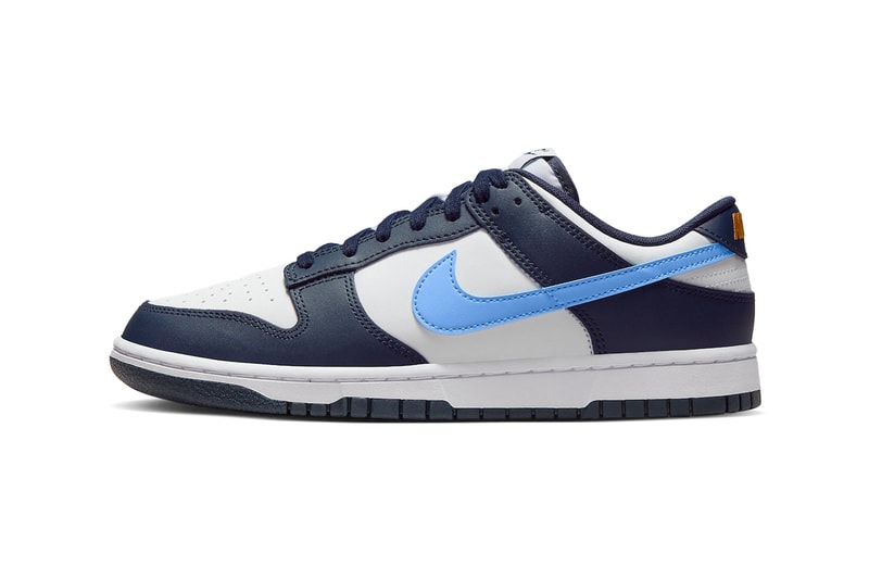 nike dunk low baby blue navy sneaker