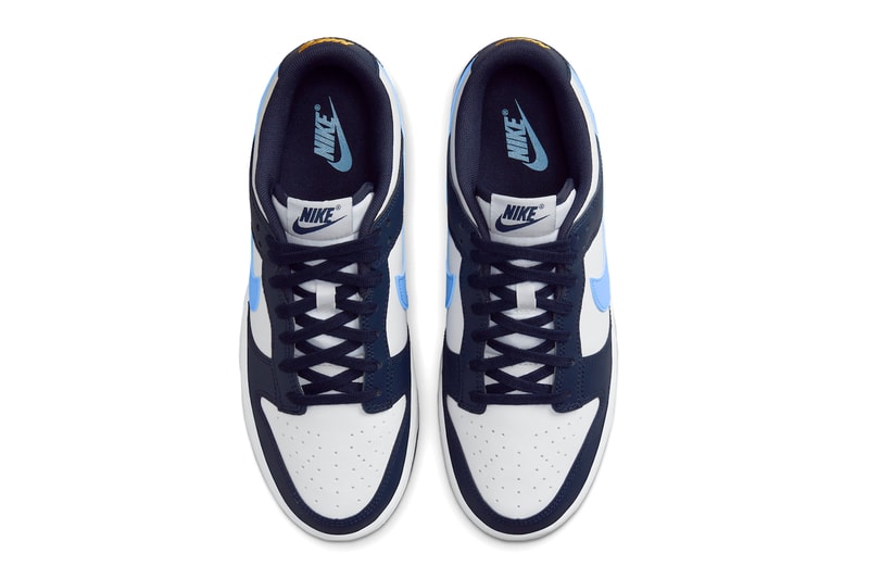 nike dunk low baby blue navy sneaker