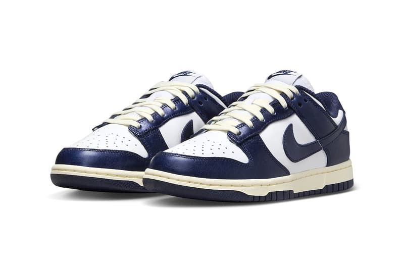 nike dunk low vintage navy sneaker colorway