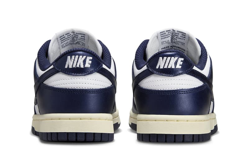 nike dunk low vintage navy sneaker colorway