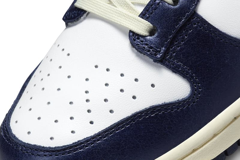 nike dunk low vintage navy sneaker colorway