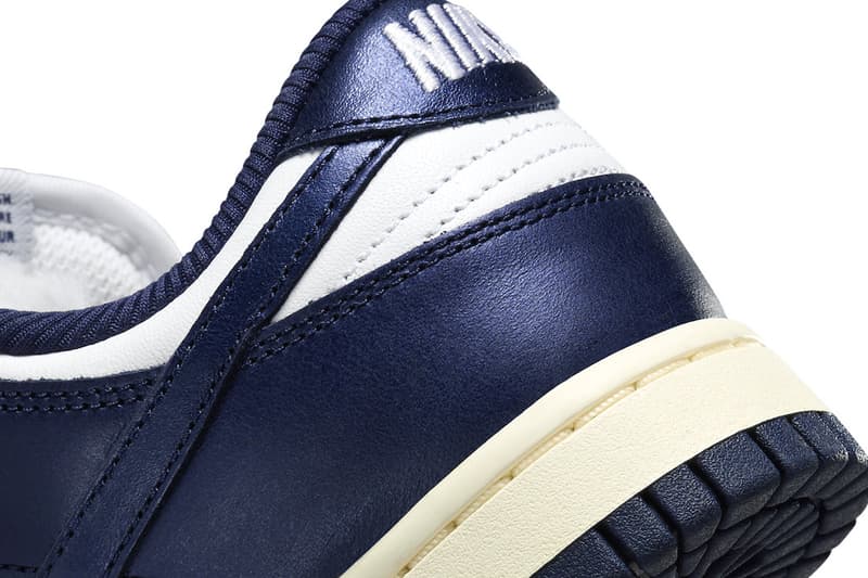 nike dunk low vintage navy sneaker colorway