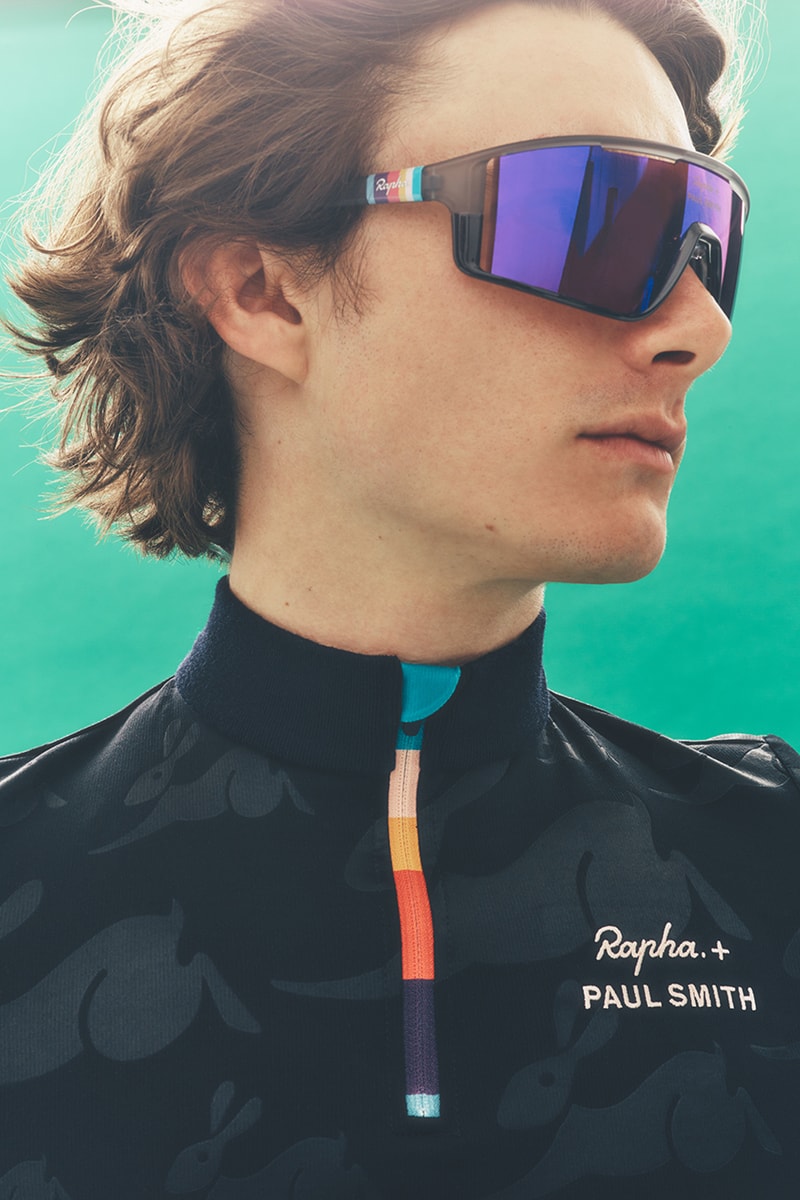 Paul smith rapha cycling collaboration jerseys bib caps cycling shoes sunglasses