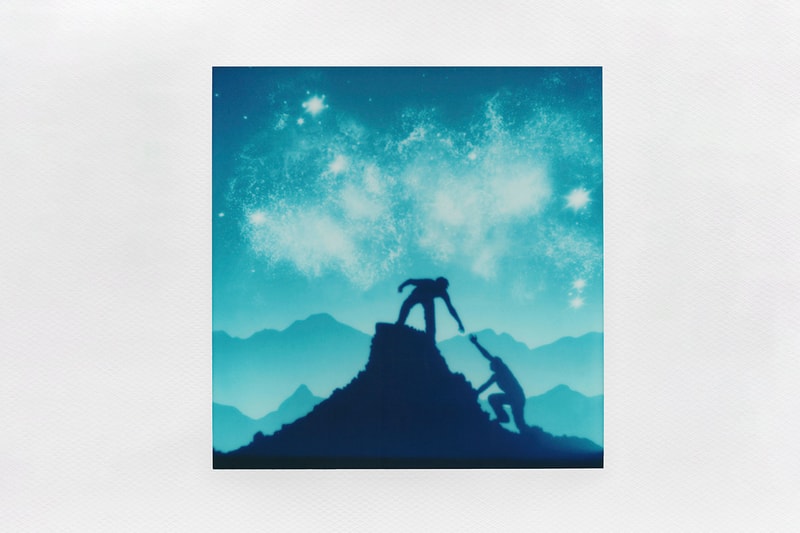 polaroid reclaimed blue 600 film chemical reaction film photography