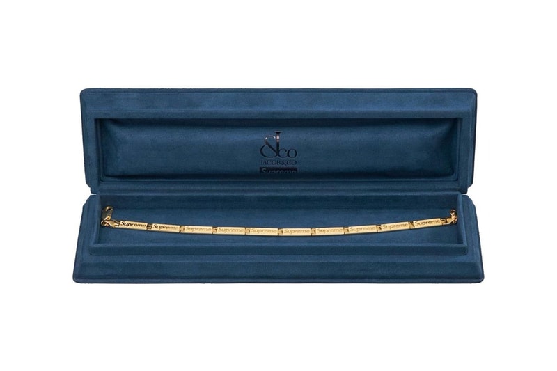 supreme jacob & co spring summer 2023 engraved link bracelets