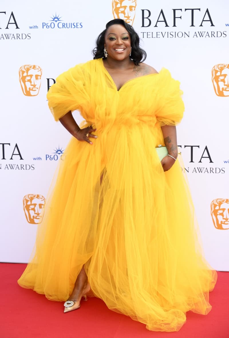 bafta tv awards london red carpet saffron hocking amelia dimoldenberg clara amfo